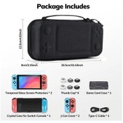 Resim Sunshine022 Gri Oyun Çantası 14in1 Nintendo Switch Aksesuar Seti Ekran Koruyucu Kılıf Taşıma Çantası 
