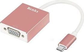 Resim Type-C to VGA Dönüştürücü Adaptör USB 3.1 1080p 10 Gbps Benks