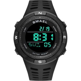 Resim Hanyang Siyah Smael 1915 Spor Dijital Saatler Erkekler, 2022 5bar Su Geçirmez Chron Kronometre LED Çalar Saat Elektronik Bilek Saati (Yurt Dışından) 