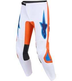 Resim Alpinestars Fluid Grid Off-road Motosiklet Pantolonu Oranj Mavi Beyaz 