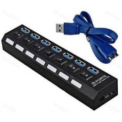 Resim 7 Port Usb 3.0 Çoklayıcı Çoğaltıcı Hub Çoklu Cihaz Çoklama Bilgisayar 