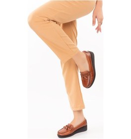 Resim Artı-artı001-7475-505 Hakiki Deri Ortopedik Kadın Bağsız Taba Roc Ayakkabı 001 