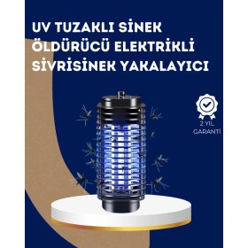 Resim Elektrikli Uv Işıklı Sivrisinek ve Böcek Öldürücü – Sessiz ve Güvenli Tuzak 