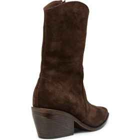 Resim Deery Kadın Hakiki Süet Kahverengi Western Bot - Z1564ZKHVC01 