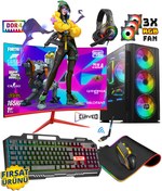 Resim Gamepage X90 Windows 11 Pro Ryzen 5 3600 32gb 512gb Ssd Rx580 8Gb 23.8" Masaüstü Oyuncu Bilgisayar 