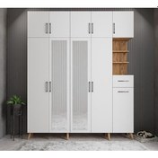 Resim Açelya Portmanto Vestiyer Çam Beyaz - Ücretsiz Kurulum 175cm M10 