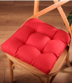 Resim Altınpamuk Altınpamuk Lüx Pofidik Kırmızı Sandalye Minderi Özel Dikişli Bağc 