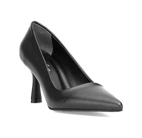 Resim Ayakkabı Fuarı Elit 25kmst1111c Kadın Klasik Topuklu Ayakkabı Siyah Siyah 