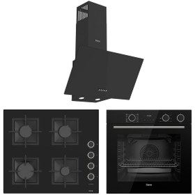 Resim Ferre Fryart&steamart Sc Serisi Wok'lu Siyah 3'lü Ankastre Set ( Xe64cs-sc405-d086 ) 