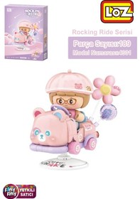 Resim Loz Creative Serisi Sallanan Pembe Panda Modeli 189 Parça Oyuncak Yapım Seti Fflz-4301 