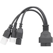 Resim Vkemall Motosiklet Obd kablosu Canbus Bağlantı Kablosu 3/4/6 Pin Obd2 3'lü Adaptör Siyah Beyaz 