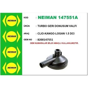 Resim Turbo Gerı Donusum Valfı Clıo-kango-logan 1.5 Dcı 