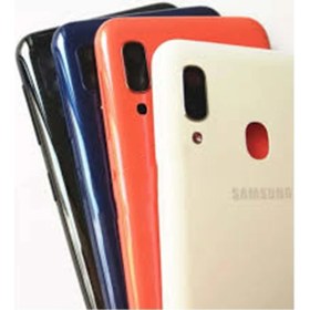 Resim Telefon Kulübesi Samsung A10 A105 Arka Kapak Batarya Pil Kapağı Siyah 