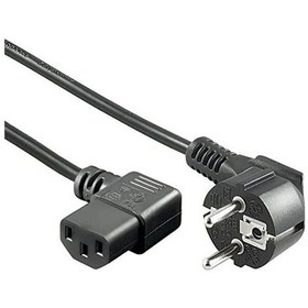 Resim C13 Power Güç Kablosu 90° Derece L Uç Sol Açılı - 1.8 mt 