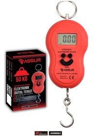 Resim Assur Asr8063 Dijital El Terazisi 4 Ayrı Birim Hassas 50 Kg Kantar Terazi Kırmızı 