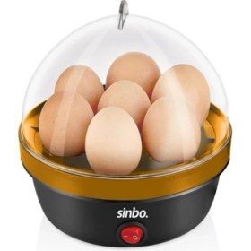 Resim Sinbo Yumurta Pişirme Makinesi 7 Yumurta Kapasitesi 350W Paslanmaz Çelik Kolay Temizlik 