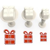 Resim Yılbaşı Hediye Basmalı (Enjektörlü) Kopat Kurabiye Kalıbı – 3'lü 