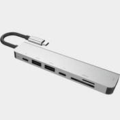 Resim İzmir Tech Ally USB (Type-C To 7in1 Hdtv 2xusb+Pd) Sd&tf Okuyucu Hub Adaptör Çoklayıcı 