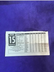 Resim 15 Ocak 2007 Takvim Yaprağı - Nostalji Koleksiyonluk Takvim Yaprağı B 