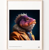 Resim Hipster Balık, Poster 