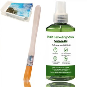 Resim 200ml/100ml Silikon Kalıp Püskürtücü, Silikon/HDPE/Plastik Kalıplar için Uygun, Kolay Çıkarma - Yüksek Sıcaklık Dayanımı (260°C/500°F), Epoksi Reçinesi/Taş/Kandil Kalıpları için Uygun, Uzatılmış Kalıp Ömrü | Kabarcık Olmayan Kalıp | Fırça Güçlü Boncuk İşleme, Takı Yapımı Malzemeleri, Pil Olmadan 