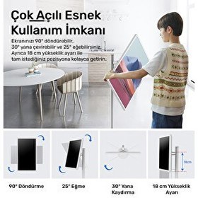 Resim NPO SW3293T 32'' Full HD 4 RAM 128 GB Android Dokunmatik Şarjlı Taşınabilir Smart Led Ekran 