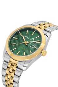 Resim Polo Air Takvimli Erkek Kol Saati Cüzdan Kemer Kartlık Anahtarlık Çakmak Seti Gümüş Gold Yeşil Renk PL-7074E8 