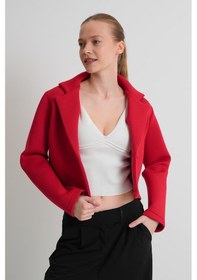 Resim Alexander Gardi Alexandergardı Astarsız Crop Blazer Ceket Kırmızı 