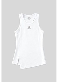 Resim Tommy Life Beyaz Yırtmaç Detaylı O Yaka Sıfır Kollu Standart Kalıp Kadın Spor Atlet - 97256 Beyaz 
