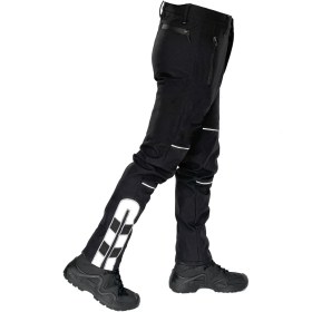 Resim DRC Outdoor Softshell Motorcu Pantolonu Siyah – Kışlık Su Rüzgar Geçirmez Reflektörlü (Yeni Yasaya Uygun) 