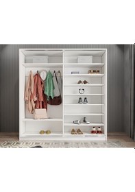 Resim Alba Sürgülü Portmanto Vestiyer Ayakkabılık Beyaz- Ücretsiz Montaj 