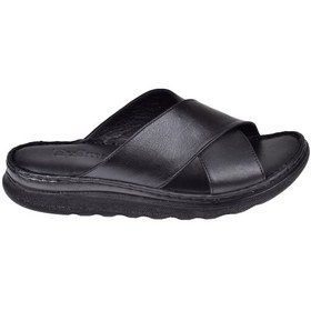 Resim Pullman Hakiki Deri Comfort Kadın Terlik Plm-45 Siyah-Siyah 