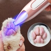 Resim USB Şarj Edilebilir Evcil Hayvan Bakım Seti - Kediler & Köpekler için Dahili Işıklı Kablosuz Elektrikli Tıraş Makinesi, Mini Ayak Parmak Düzeltici Dahil 