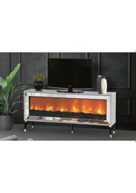 Resim Sis Gri Şömineli Bera Tv Sehpası Sis Gri 