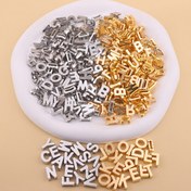 Resim 160 Adet 9*12mm Altın Gümüş Plastik Boş Harfli Aralayıcı Boncuk, Kadın Erkek DIY Takı Yapımı, Anahtarlık Bileklik Kolye Küpe Aksesuar Dekorasyonu 