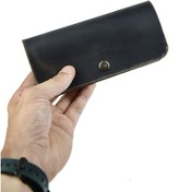 Resim Mess collection El Yapımı Hakiki & Gerçek Deri Minimal Kum Rengi Gözlük Kılıfı & Gözlük Kabı/hediyelik Eşyalar 