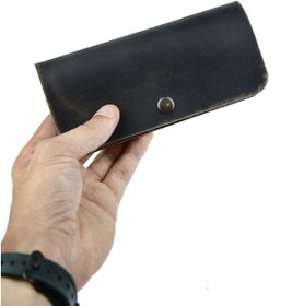 Resim Mess collection El Yapımı Hakiki & Gerçek Deri Minimal Kum Rengi Gözlük Kılıfı & Gözlük Kabı/hediyelik Eşyalar 