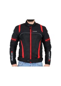 Resim Venom Spin Motosiklet Montu Siyah-kırmızı Motorcu Montu 