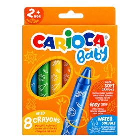 Resim Carioca 8'li Jumbo Bebek Pastel Boya Kalemi - Beyaz / 2+ Yaş 