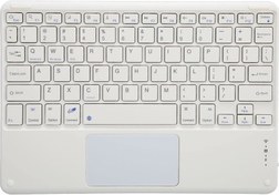 Resim Concord Cdn 7\ Uyumlu Kablosuz Bluetooth Dahili Bataryalı Şarjlı TouchPad'li Klavye - Beyaz 
