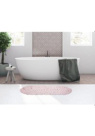 Resim Banyo Duş Ve Küvet Kaydırmazı Vantuzlu Paspas 34x68 Cm Pembe Renk Pembe 