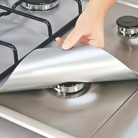Resim 4 adet/1 adet Mutfak Yeniden Kullanılabilir Ocak Brülörü Kapağı, Koruma Ocak Yüzey Koruyucu Kapağı, Mutfak Temizlik Aracı Aksesuarları için 