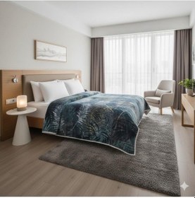 Resim Özdilek Prime Çift Kişilik Golden Palm Battaniye Çok Renkli 