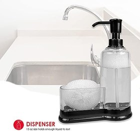 Resim Home Basics Sünger Bölmeli Plastik Sabunluk, Siyah 