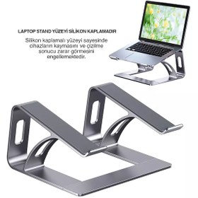 Resim LS653 Aluminyum Ergonomik Laptop Bilgisayar Standı (Uzay Gri) 