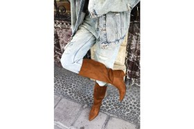 Resim Shoemark Noya Taba Süet Çizme 