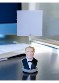 Resim Siyah Atatürk Temalı Not Tutacağı Fotoğraf Tutacak Not Tutucu Ofis Seti Hediyelik Siyah 