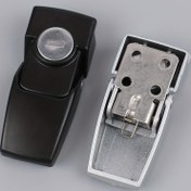 Resim 1 Paket DK604 Güvenlik Mandalı Kilit - Ağır Hizmet Tipi Çinko Alaşımlı Dolap Mandalı ve 2 Anahtar, Siyah Kaplama Metal, Dolaplar, Çekmeceler, Dosya Dolapları için Kolay Kurulum - Hırsızlık Karşıtı Güvenlik Kilidi, Dayanıklı Yapı 