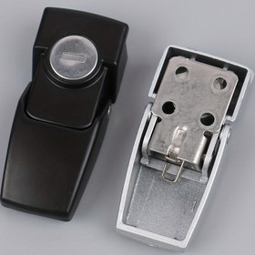 Resim 1 Paket DK604 Güvenlik Mandalı Kilit - Ağır Hizmet Tipi Çinko Alaşımlı Dolap Mandalı ve 2 Anahtar, Siyah Kaplama Metal, Dolaplar, Çekmeceler, Dosya Dolapları için Kolay Kurulum - Hırsızlık Karşıtı Güvenlik Kilidi, Dayanıklı Yapı 