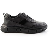Resim Bambi Siyah Hakiki Deri Erkek Sneaker E01958179203 